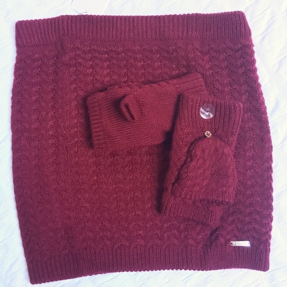 NWT Calvin Klein Mittens & Neck Warmer Scarf - Picture 7 of 8